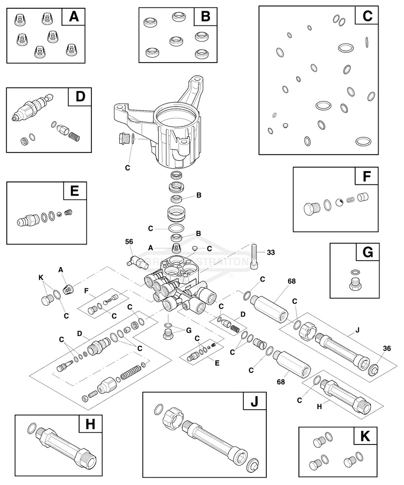 020661-00 with pump 707230 rebuil breakdown & parts